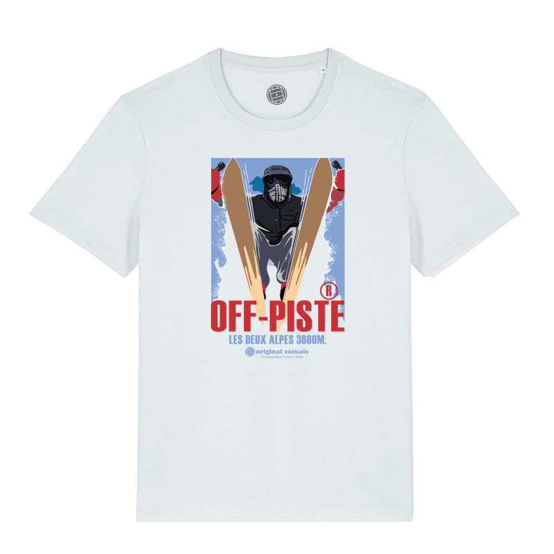 Original Casuals 'Off-Piste' Ice-Blue T-shirt